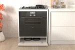 ארון שירות לתנור בנוי וכיריים בצבע לבן דגם הדס HADAS 2