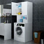 ארון שירות למכונת הכביסה עם ארונית מעל מעל המכונה טודו דיזיין דגם אגאדיר TUDO DESIGN 2