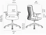 כיסא מחשב עם גב ארגונומי Foxtrot 2