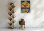 ספריית גזע עץ מעוצבת במגוון צבעים לבחירה מבית סטאר שופ STAR SHOP 2