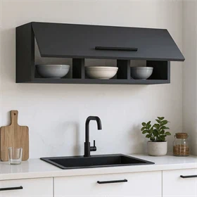 ארונית קלאפה 95/30 ס"מ לתלייה לאורך או לרוחב דגם רונית RONIT בגוון אפור פחם