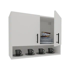 ארון מטבח עליון בצבע לבן ברוחב 80 ס"מ דגם אופרה טופ מבית טודו דיזיין