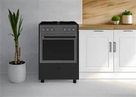 ארון שירות לתנור וכיריים בילט אין (בילד אין) בגוון שחור דגם גרניט GRANIT מבית STAR SHOP
