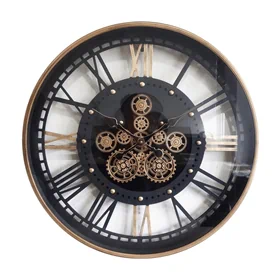 שעון קיר גלגלי שיניים קוטר 80 ס"מ מבית סטאר שופ STAR SHOP