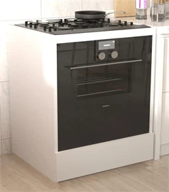 ארון שירות לתנור בנוי וכיריים בצבע לבן דגם הדס HADAS