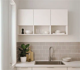 ארון שרות עליון דגם אורביט ORBIT בצבע לבן ברוחב 144 ס"מ