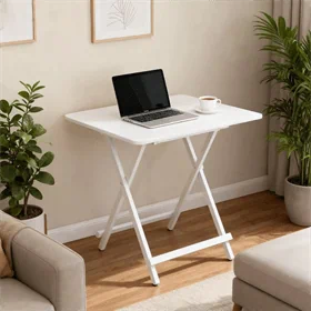 שולחן מתקפל דגם הגר HAGAR בגוון לבן מבית STAR SHOP